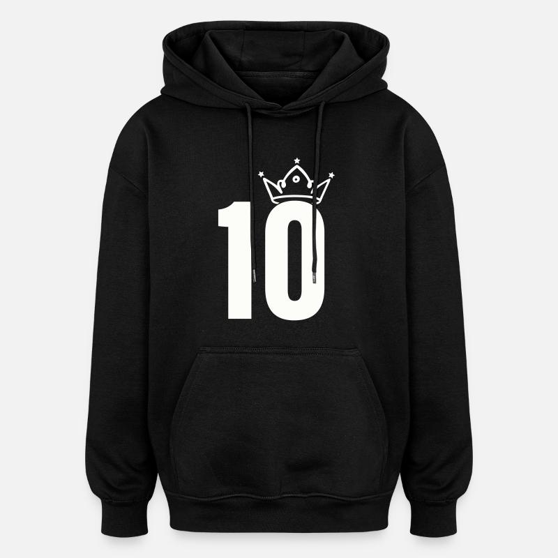 10 krone - Oversized Unisex Hoodie - Schwarz