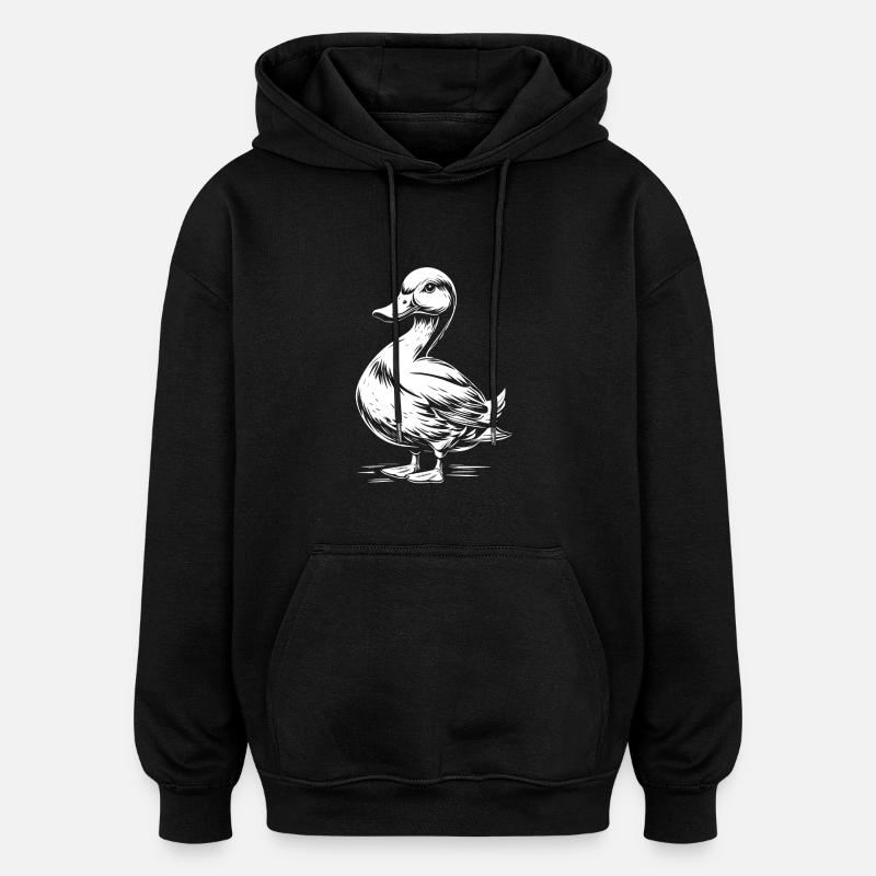 Canard - Sweat à capuche oversize unisexe - noir