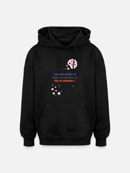 Cookies deleted - Oversized Unisex Hoodie - black