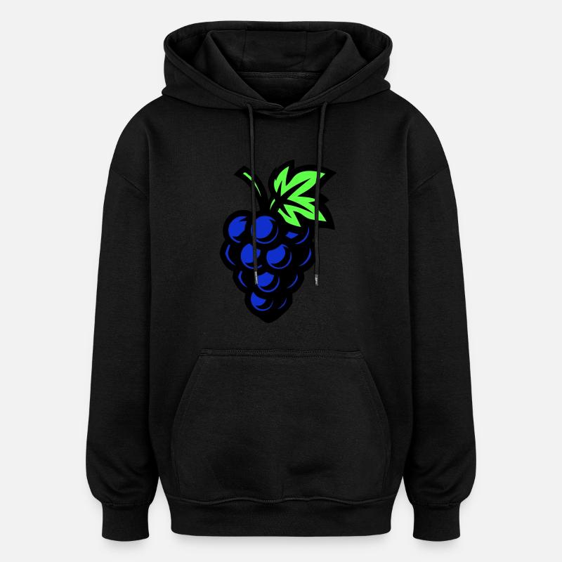 Raisin Symbole Raisin - Sweat à capuche oversize unisexe - noir