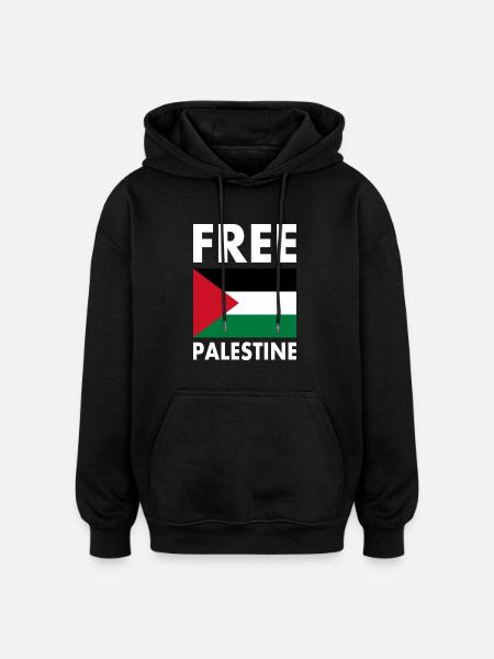 Free palestine - Oversize unisex hoodie - sort