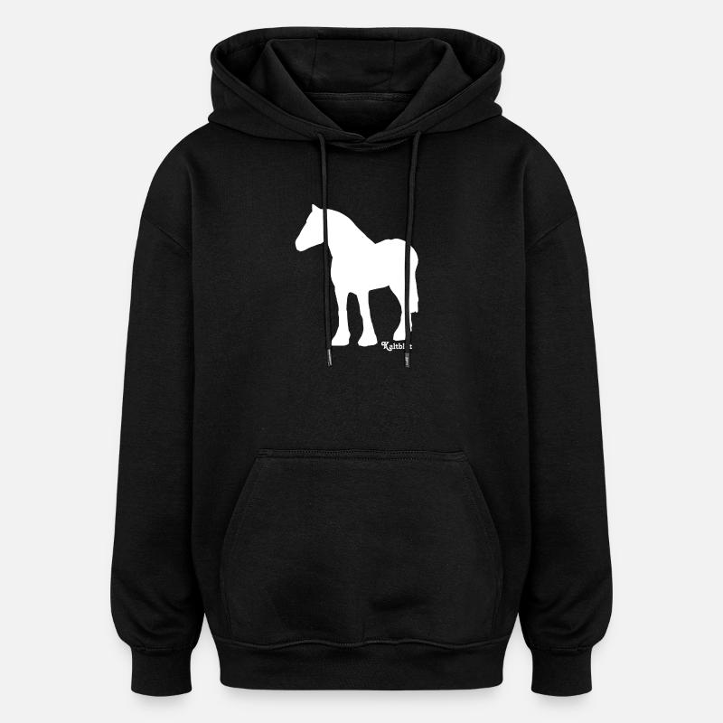 schimmel-kaltblut - Oversized Unisex Hoodie - Schwarz