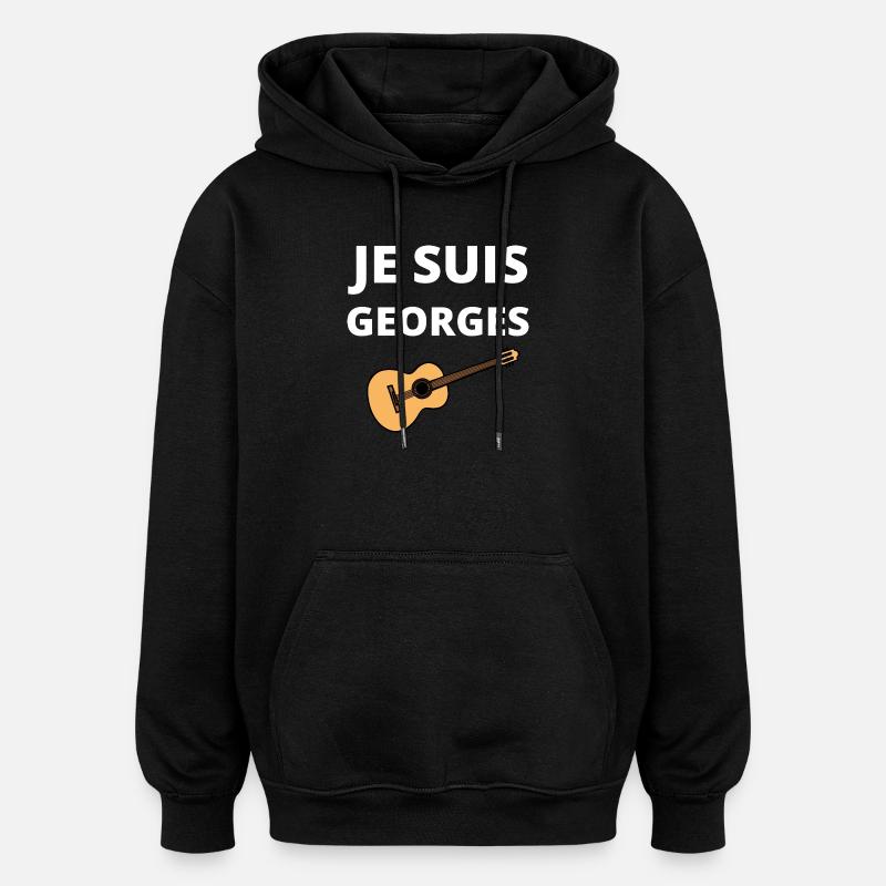 Je suis Georges - Sweat à capuche oversize unisexe - noir