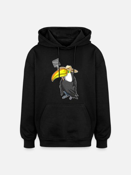 Toucan Farmer Harke Farm - Oversized Unisex Hoodie - black