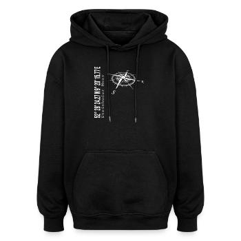 Koordinaten Steinhuder Meer - Oversized Unisex Hoodie - Schwarz - Vorne - Noah (186cm)