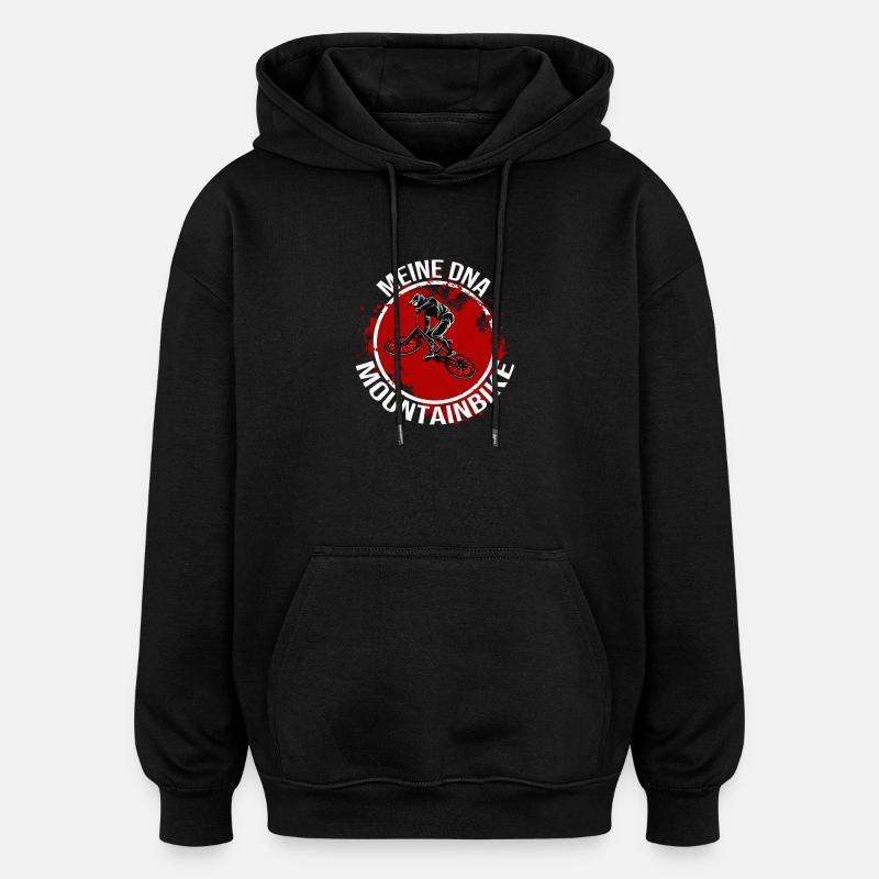 Mein DNA - MTB - Oversized Unisex Hoodie - Schwarz