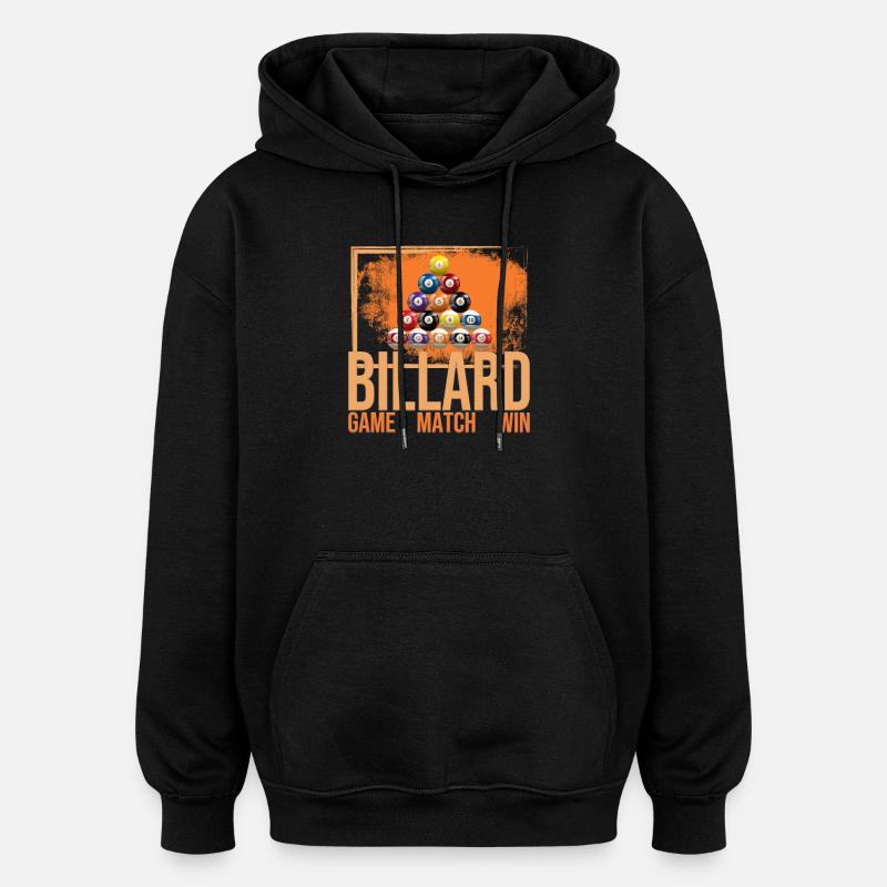 Game - Match - Win - Billard - Oversized Unisex Hoodie - Schwarz