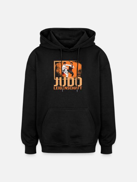 Judo Leidenschaft - Oversized Unisex Hoodie - Schwarz