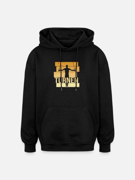Turnen - Oversized Unisex Hoodie - Schwarz