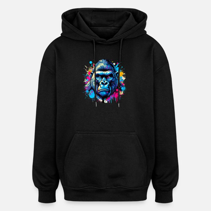 Gorilla - Oversized Unisex Hoodie - black