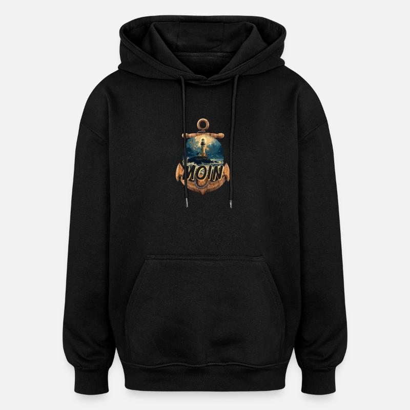 Moin - Oversized Unisex Hoodie - Schwarz