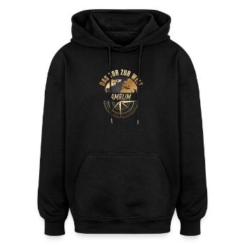 Das Tor zur Welt - Amrum - Oversized Unisex Hoodie - Schwarz - Vorne - Noah (186cm)
