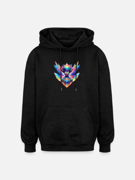 Elfe (01) - Sweat à capuche oversize unisexe - noir