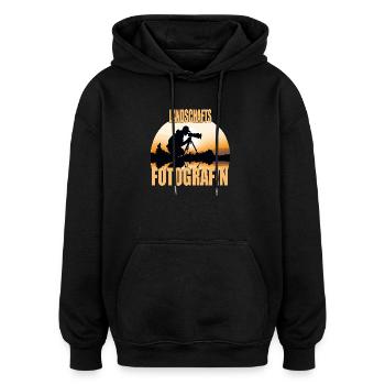 Landschafts Fotografin - Oversized Unisex Hoodie - Schwarz - Vorne - Noah (186cm)