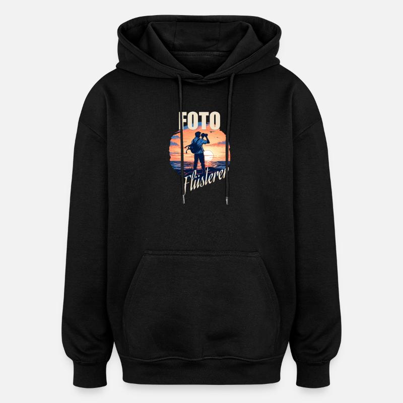 Foto Flüsterer - Oversized Unisex Hoodie - Schwarz