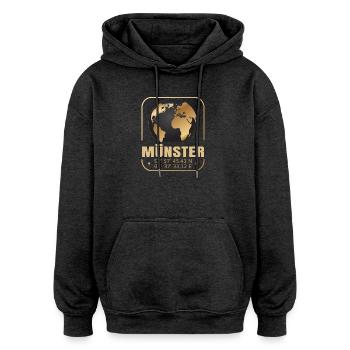 Münster - Oversized Unisex Hoodie - Anthrazit - Vorne - Noah (186cm)