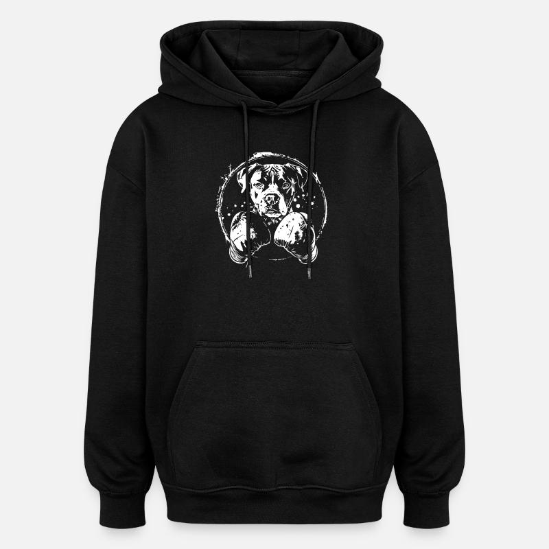Boxer pour chien Boxe MMA - Sweat à capuche oversize unisexe - noir