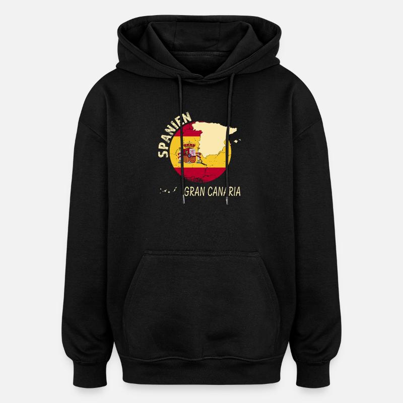 Gran Canaria - Sweat à capuche oversize unisexe - noir