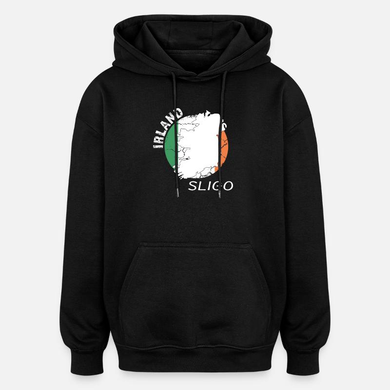 Sligo - Sweat à capuche oversize unisexe - noir