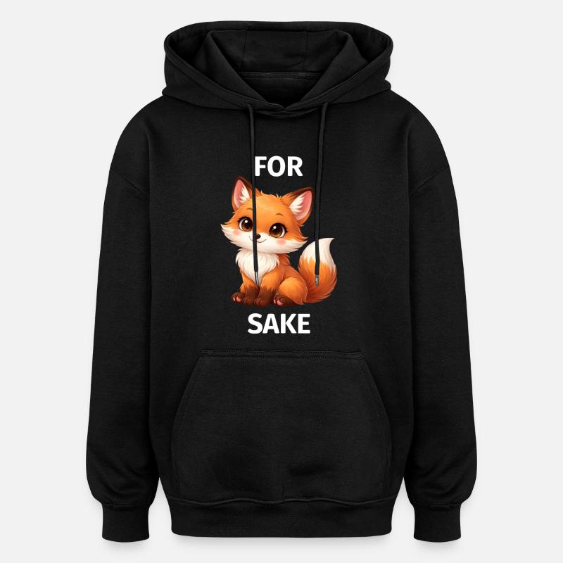Pour l'amour du renard - Sweat à capuche oversize unisexe - noir