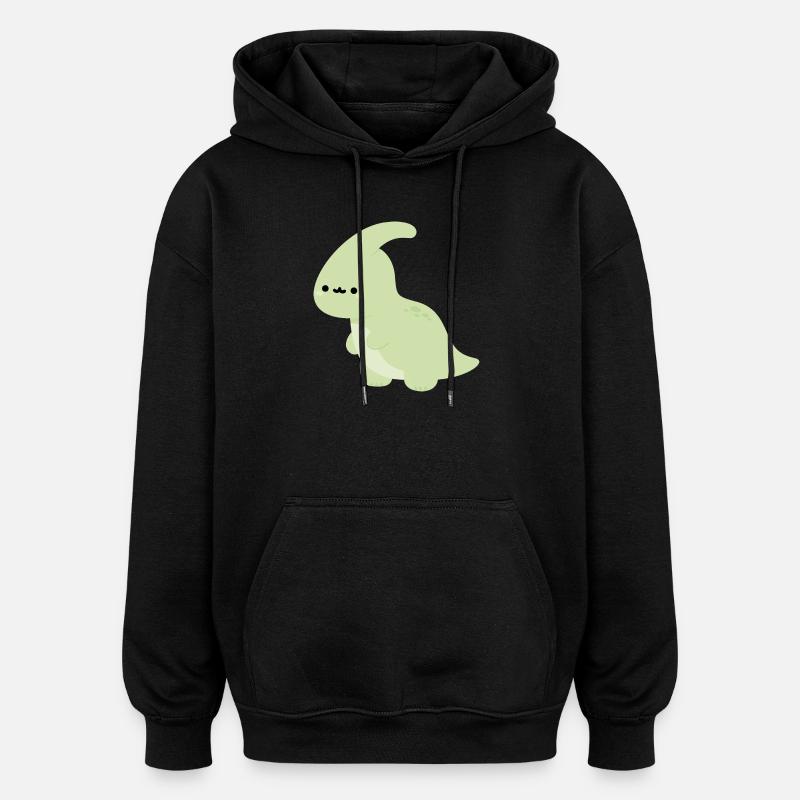 Parasaurolophus Perry - Sweat à capuche oversize unisexe - noir