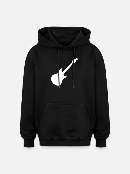 Guitar Music Gift Musician - Oversized Unisex Hoodie - black