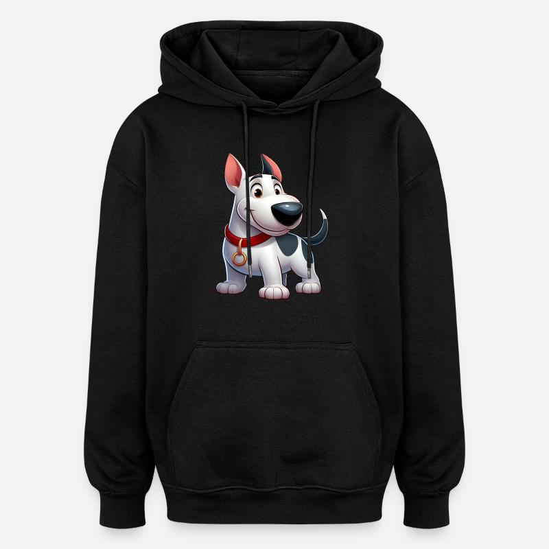 bull terrier 4 - Sweat à capuche oversize unisexe - noir