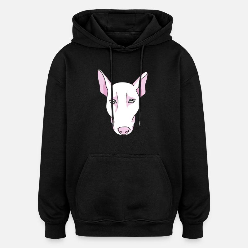 Bull terrier - Sweat à capuche oversize unisexe - noir