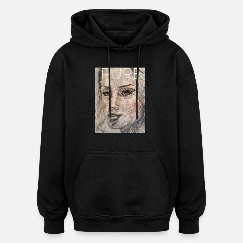 PURE - Oversized Unisex Hoodie - Schwarz