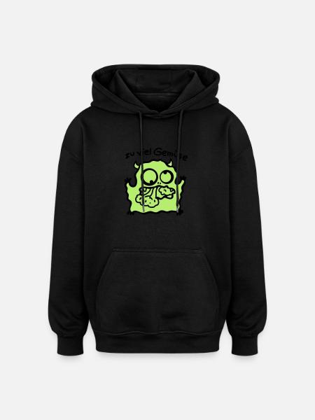too much vegetables - Oversized Unisex Hoodie - black