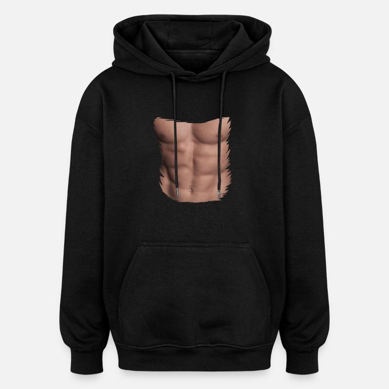 bodybuilder1 - Sweat à capuche oversize unisexe - noir