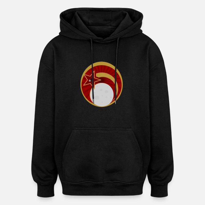 Space race sputnik - Oversized Unisex Hoodie - black