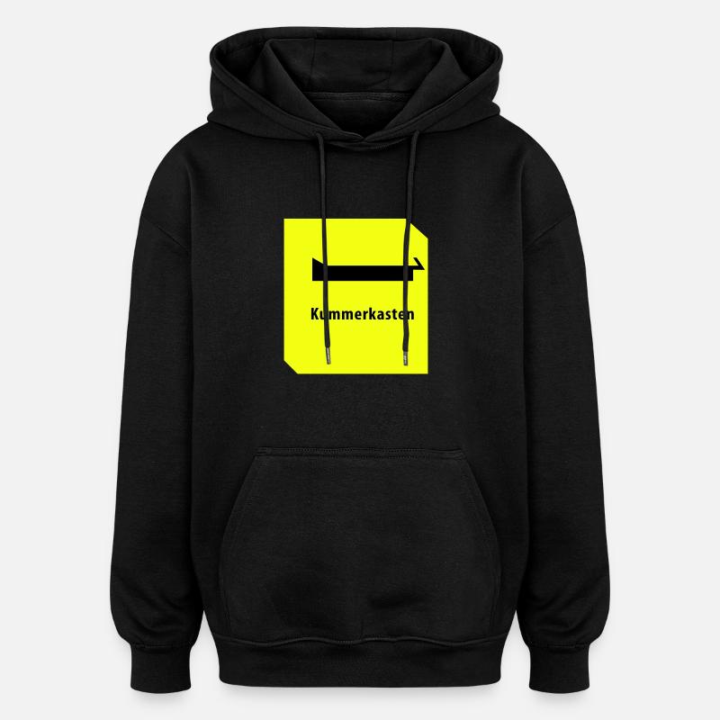Boîte à idées - Sweat à capuche oversize unisexe - noir