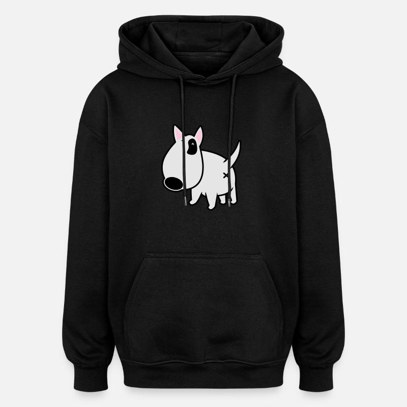 bully_illu_backside_3c - Oversized Unisex Hoodie - black