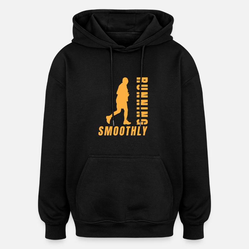 Running Running Smoothly Marathon Runner - Oversized Unisex Hoodie - Schwarz