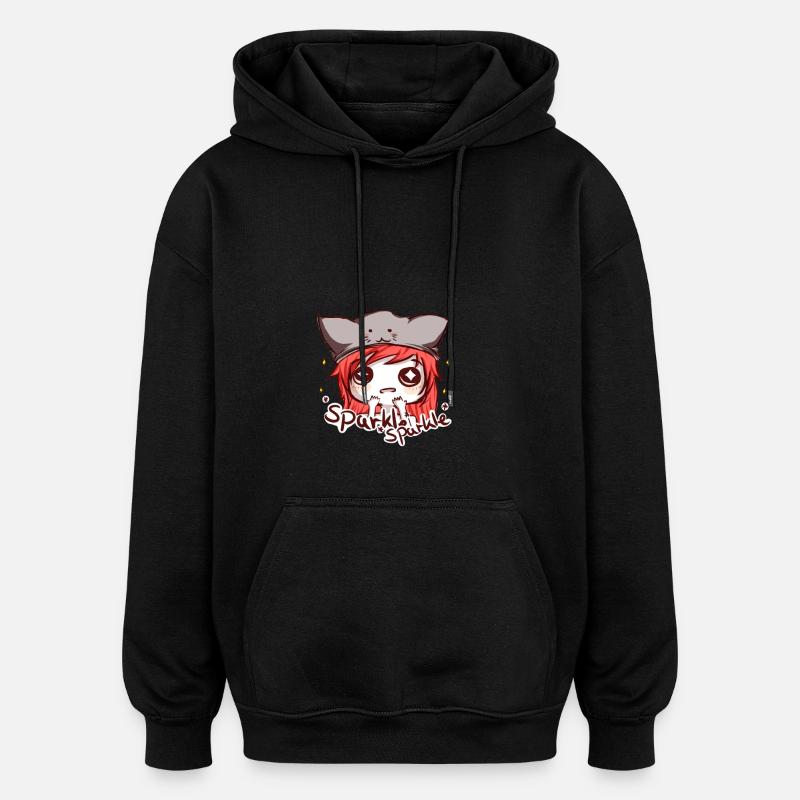 lucy sparkle - Oversized Unisex Hoodie - Schwarz
