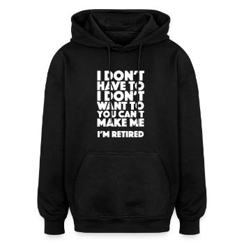 Retired - Oversized Unisex Hoodie - black - Front - Noah (186cm)