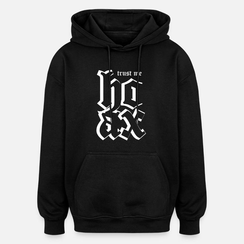 wite hoax - Oversized Unisex Hoodie - Schwarz