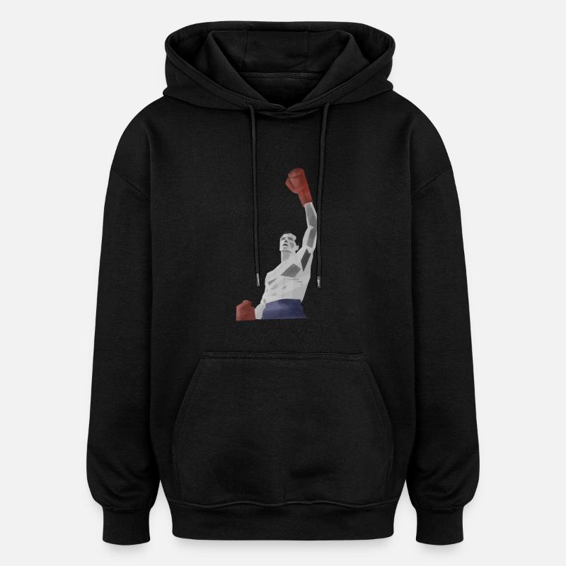 Champion du motif Boxer - Sweat à capuche oversize unisexe - noir