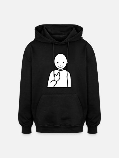 Meme - Funny, funny male - Oversized Unisex Hoodie - black