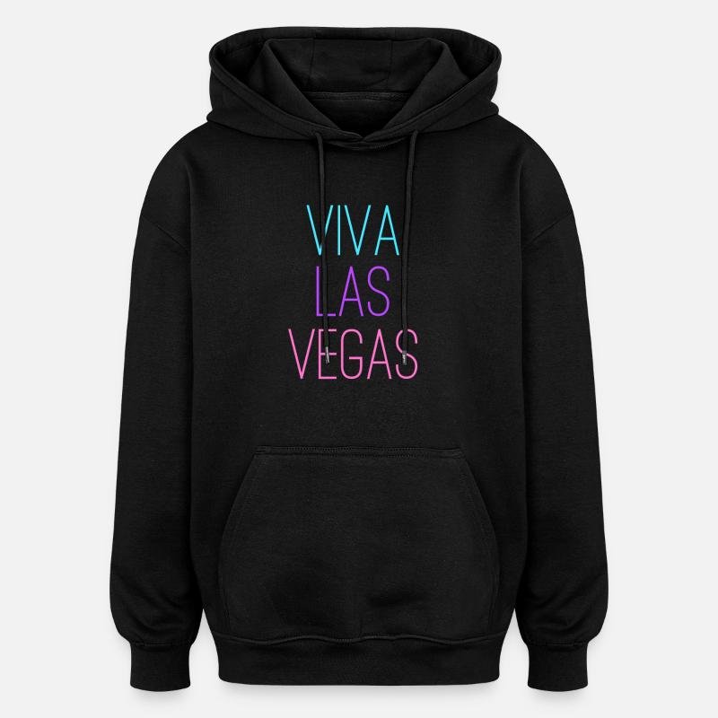 Las Vegas - Sweat à capuche oversize unisexe - noir