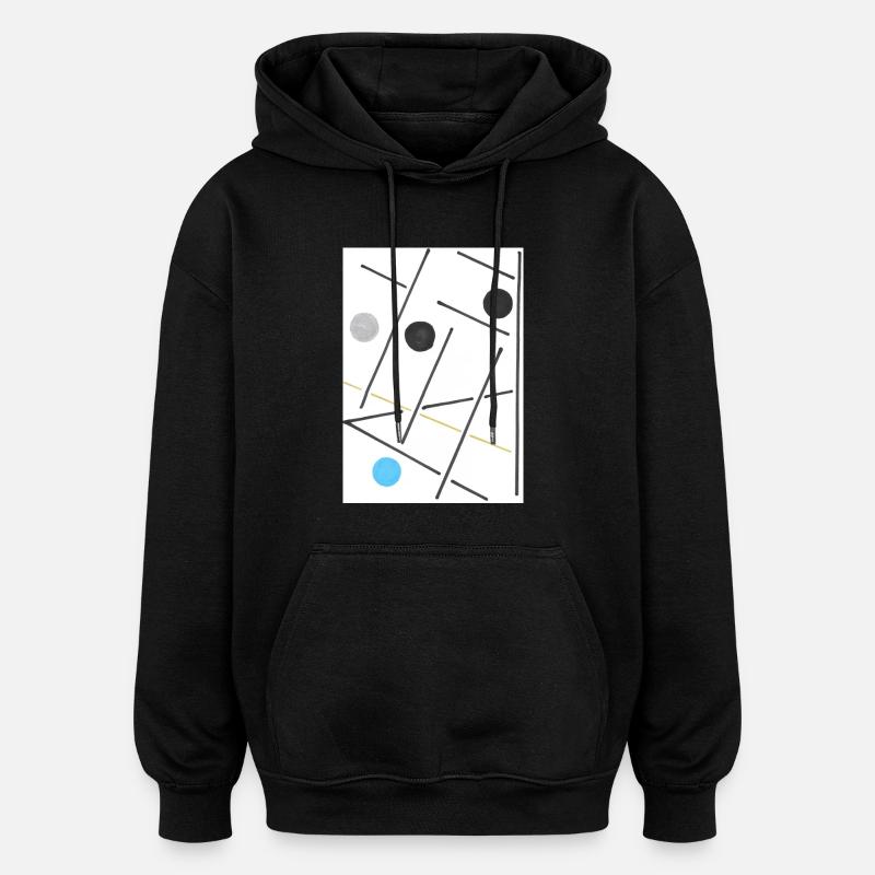 Biasio - Sweat à capuche oversize unisexe - noir