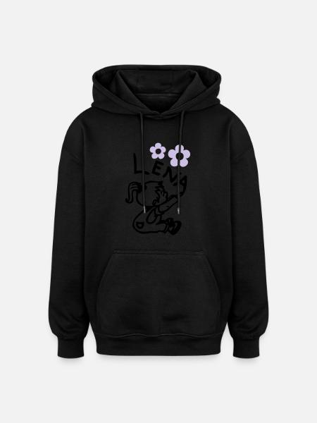 naam lena © - Oversized Unisex Hoodie - Schwarz