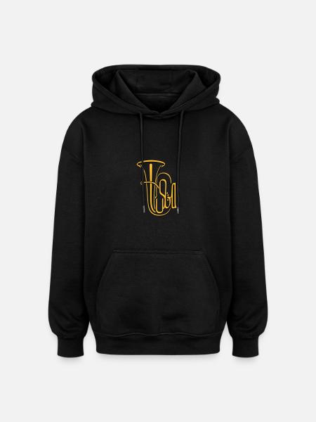 Tuba 02 - Oversized Unisex Hoodie - black