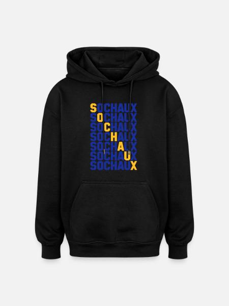 Sochaux grid - Oversized Unisex Hoodie - black