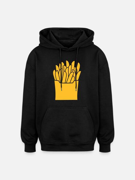 Fries - Oversized Unisex Hoodie - black
