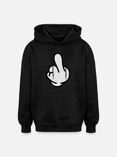 fuck_you_comic_02 - Oversized Unisex Hoodie - Schwarz