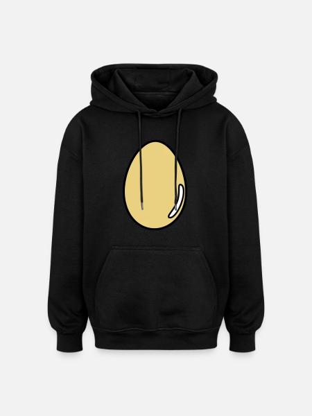 œuf - Sweat à capuche oversize unisexe - noir
