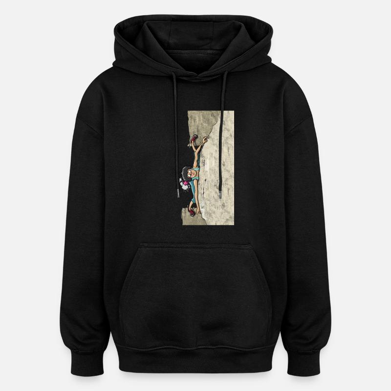 Escalade d’intersection - Sweat à capuche oversize unisexe - noir