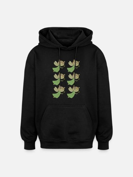 Fee 6fold - Oversized Unisex Hoodie - black